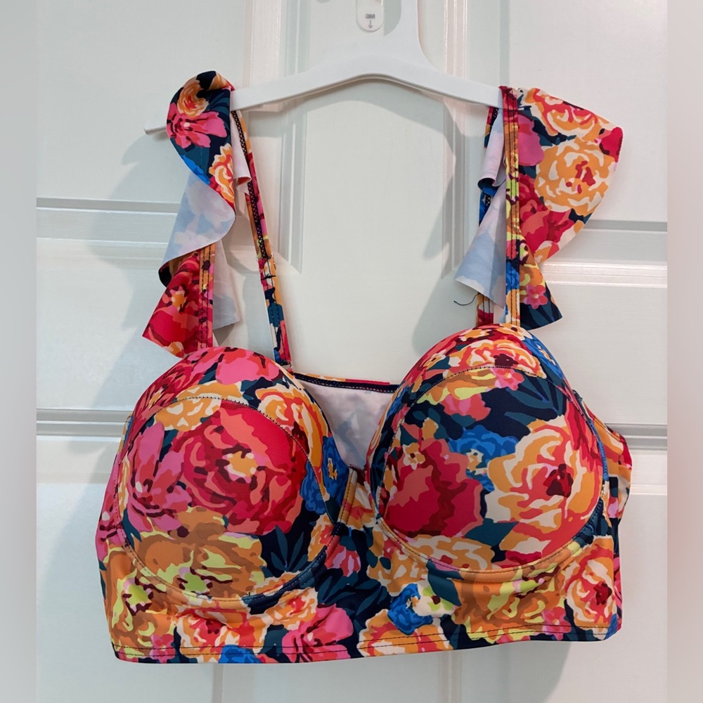 Source Unknown Floral Bikini Top‎ - Multicolor